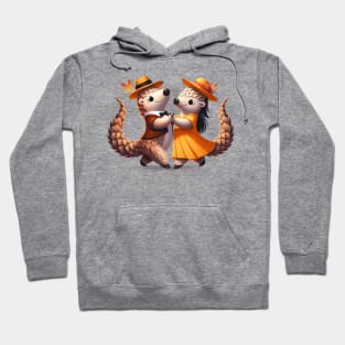 Cute Couple Pangolins Dancing Tango Pango-Tango Hoodie